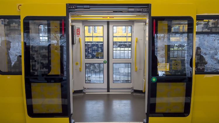 Ein U-Bahn-Wagen in Berlin.
