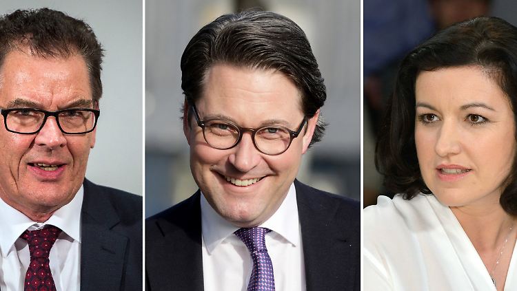 Drei der vier neuen (alten) Minister: Gerd Müller, Andreas Scheuer und Dorothee Bär. 