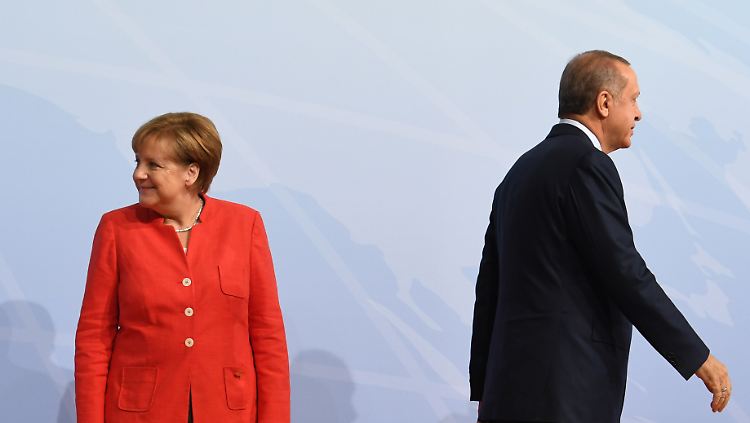 Merkel und Erdogan beim G20-Gipfel im vergangenen Jahr in Hamburg.
