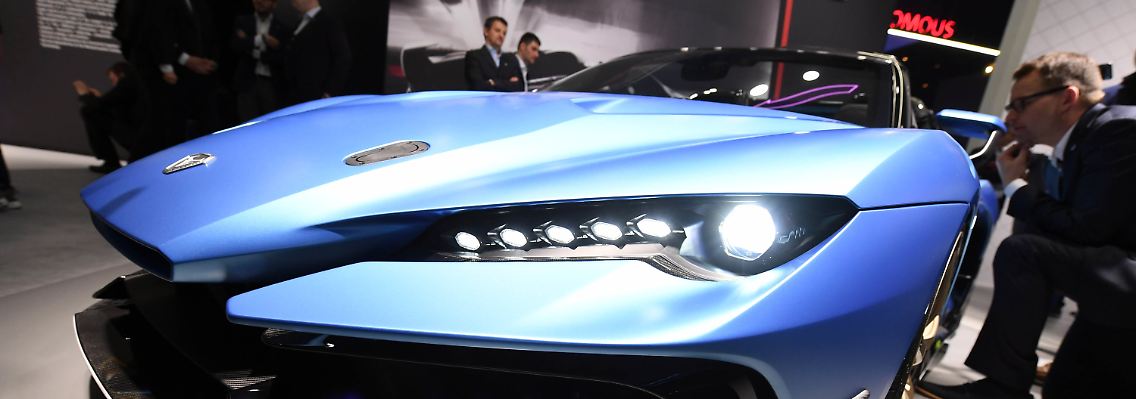 Kann auch mächtig Gas geben: Flitzer Zerouno Duerta von Italdesign, einem Unternehmen des VW-Konzerns.