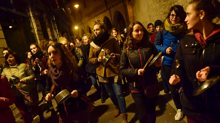 In ganz Spanien gab es Protestaktionen, wie hier in Pamplona.