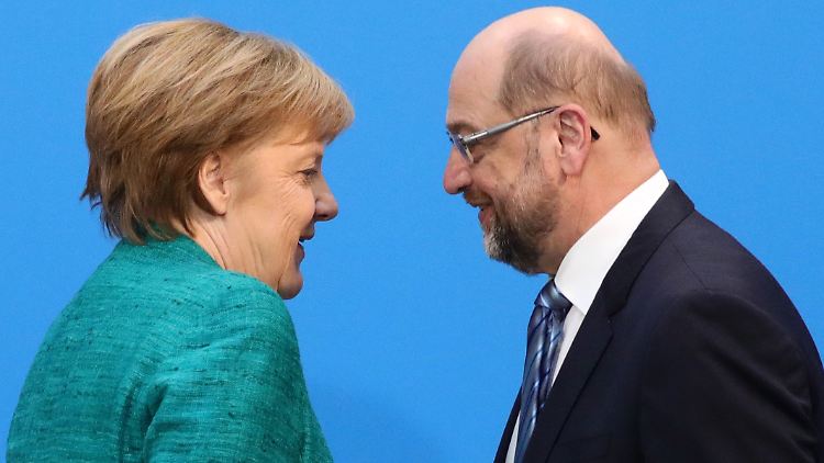 Merkel und Schulz nach den Koalitionsverhandlungen. Es ist noch gar nicht so lange her, da hatte der frühere SPD-Vorsitzende eine Beteiligung an einer Regierung unter Merkel strikt abgelehnt.