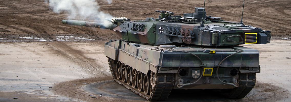 Ein Kampfpanzer vom Typ "Leopard 2A7" - die Kanone stammt aus der Werkstatt von Rheinmetall.