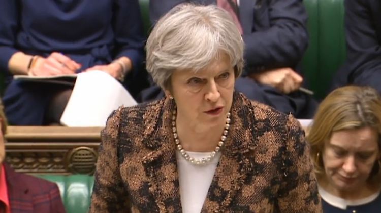 Stellt dem Kreml ein Ultimatum: Theresa May bei ihrem Auftritt im britischen Parlament.