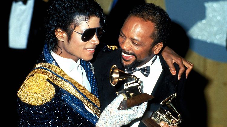 Goldenes Dream-Team der Musik: Michael Jackson und Quincy Jones mit Grammys.