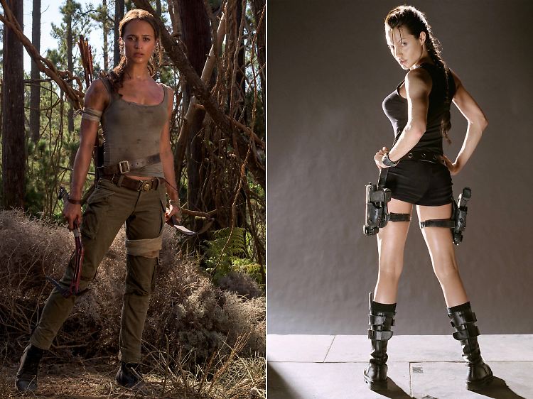 Die alte und die neue Lara Croft: Alicia Vikander (l.) und Angelina Jolie.