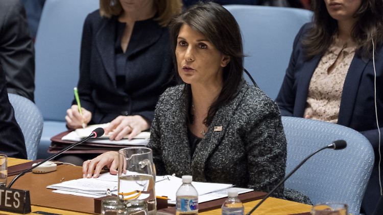 Bestätigte die Position des Weißen Hauses, das Russland für die Giftattacke verantwortlich macht: US-Botschafterin Nikki Haley.