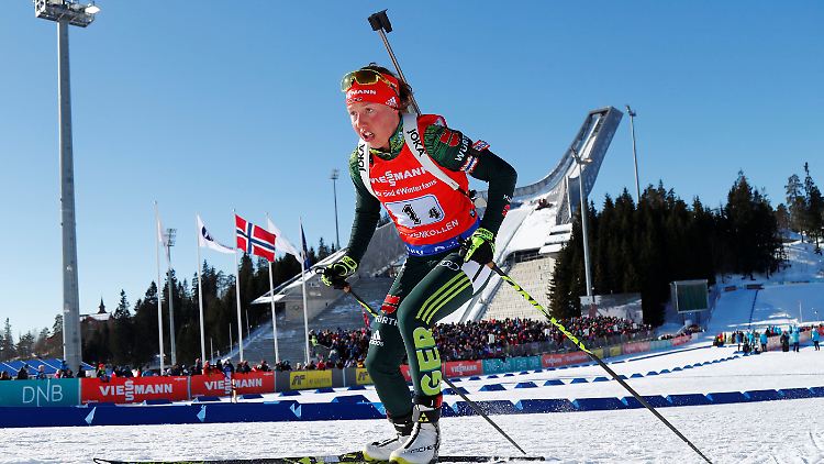 Laura Dahlmeier und die deutschen Damen glänzten in Oslo mit Platz zwei.