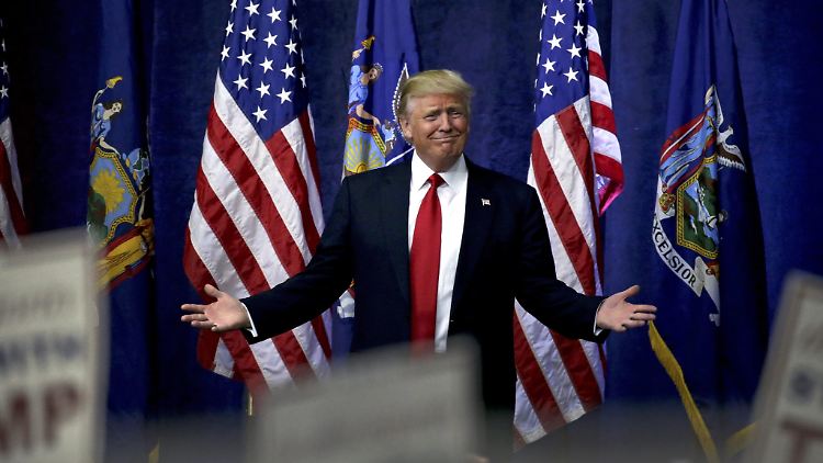 Trump während des Wahlkampfes in 2016.