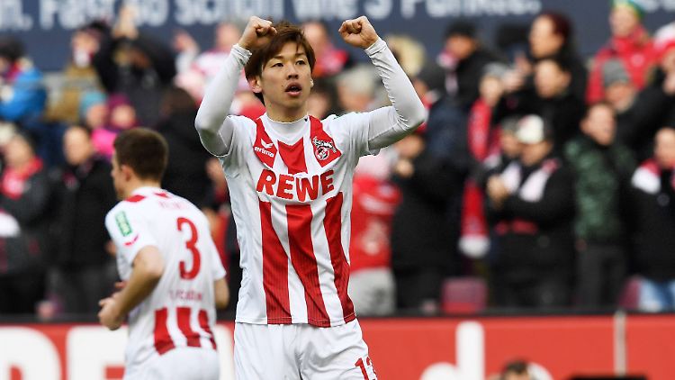 Yuya Osako brachte Köln im Derby gegen Leverkusen früh in Führung.