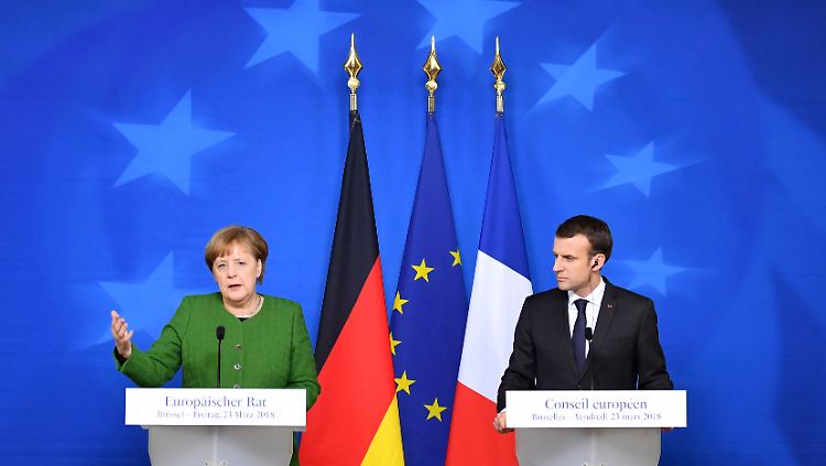 Merkel ist sich in der Russlandpolitik mit Macron einig.