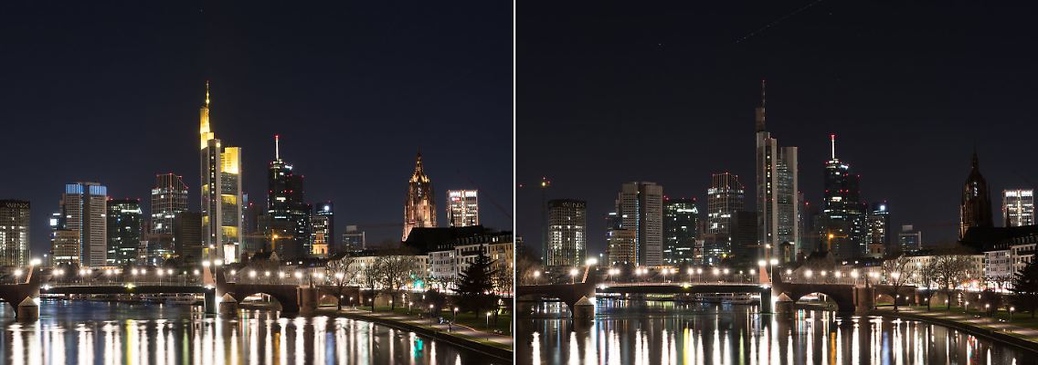 "Earth Hour" 2017 in Frankfurt.
