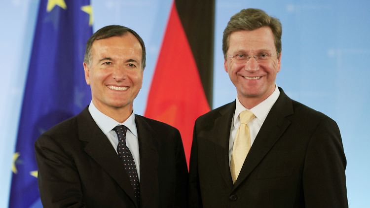 Kollegen: Franco Frattini und Guido Westerwelle.