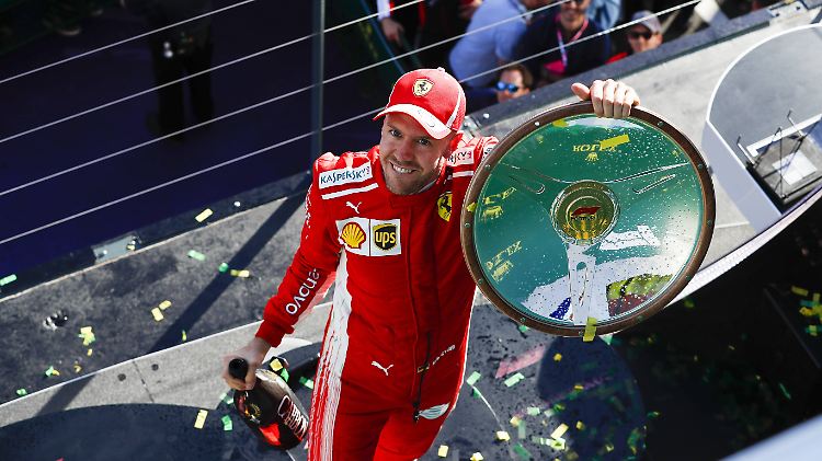 Top-Start in die Saison: Sebastian Vettel gewinnt das Rennen in Melbourne.