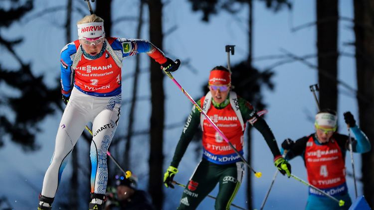 Mit einem starken Saisonfinish sicherte sich Kaisa Mäkäräinen aus Finnland noch den Gesamt-Weltcup.