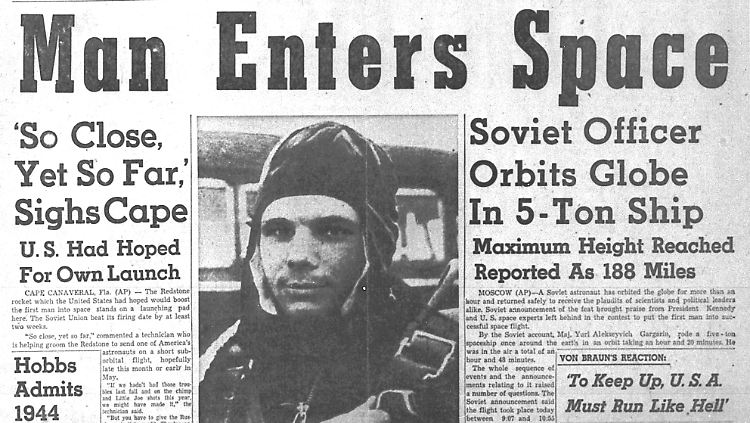 Am 12. April 1961 katapultiert die Sowjetunion die Menschheit in eine neue Ära. Das sorgt auch in den USA für Schlagzeilen.