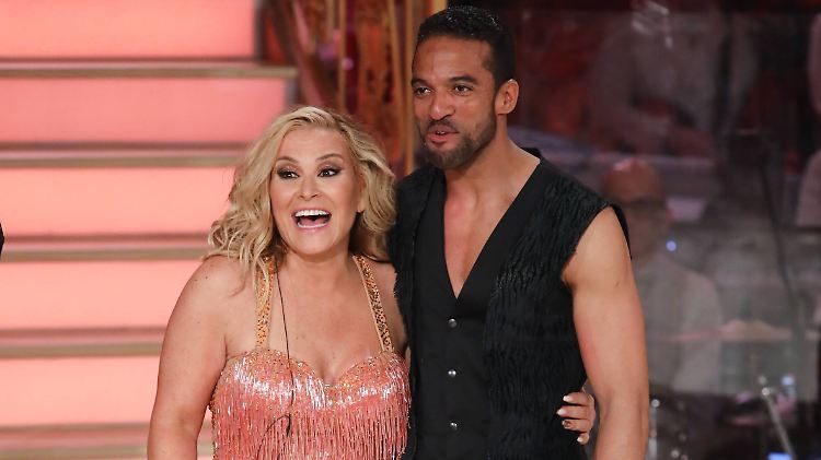 Keine Zeit für Trübsal: Anastacia mit ihrem Tanzpartner Maykel Fonts.