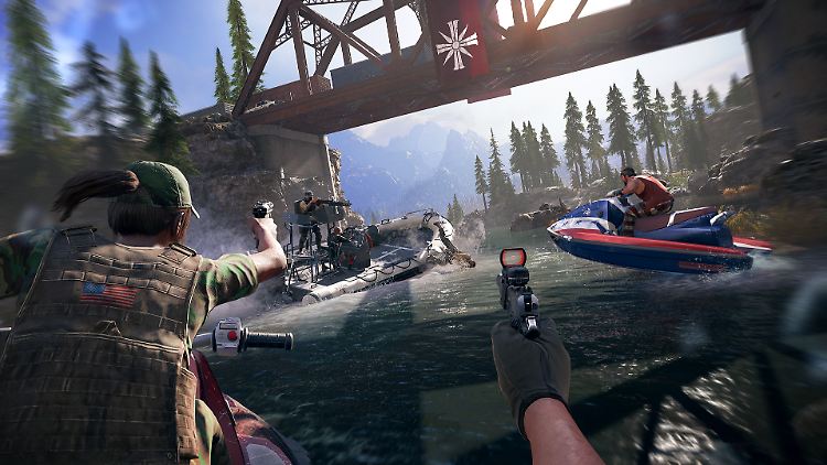 Ob in der Luft, zu Boden oder auf dem Wasser - der Spieler muss sich in Far Cry 5 in allen Sphären mit der Sekte messen.
