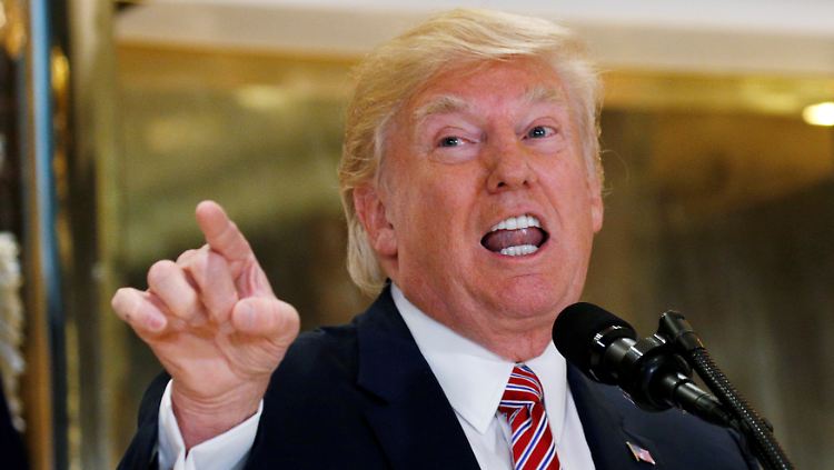 Not amused - US-Präsident Trump ärgert sich über Fragen und Berichte von Journalisten.