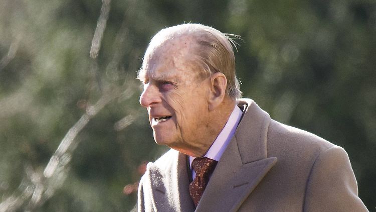 Prinz Philip nach dem Besuch eines Gottesdienstes am 4. Februar.