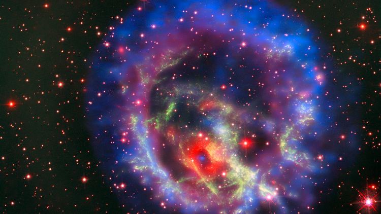 Ein isolierter Neutronenstern in der Kleinen Magellanschen Wolke.