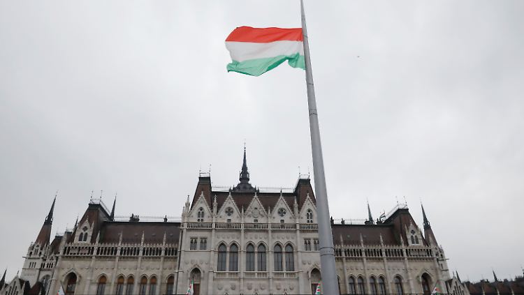 Das ungarische Parlamentsgebäude in Budapest