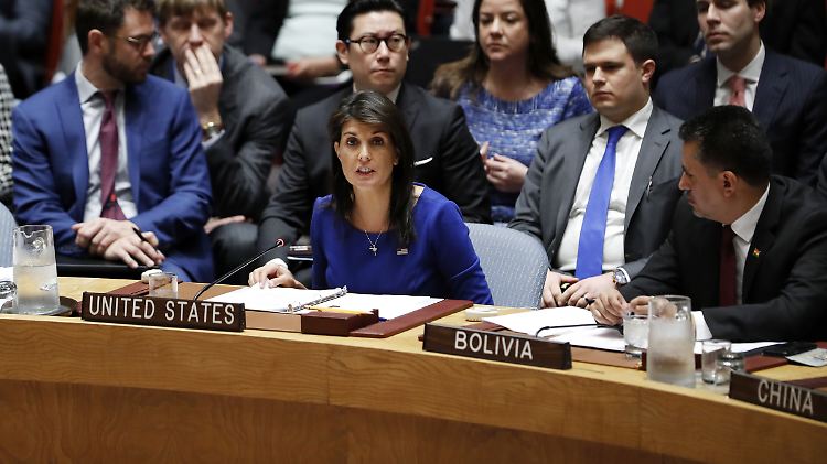 Haley hatte angekündigt, das US-Finanzministerium werde noch am Montag neue Sanktionen gegen Russland verkünden.