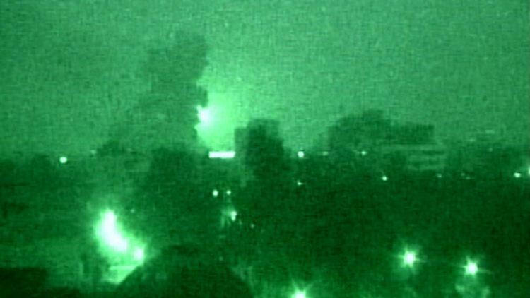 Angriff auf das nächtliche Bagdad im Frühjahr 2003.