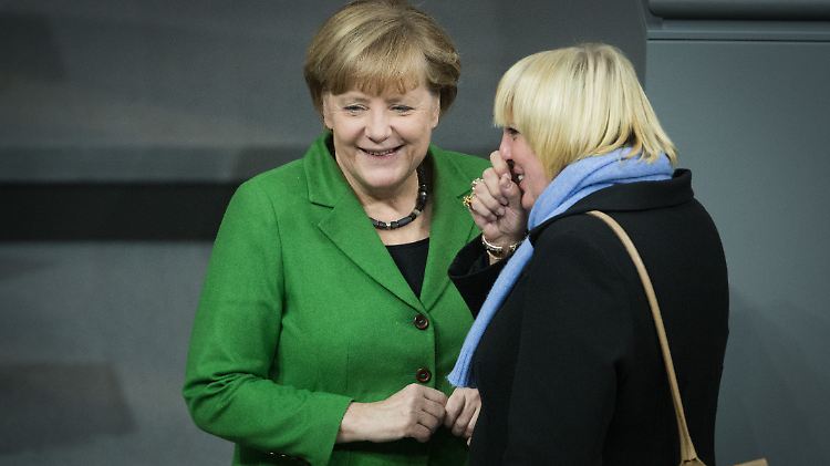 Angela Merkel und Claudia Roth