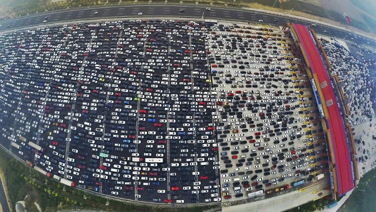 Auf Chinas Straßen wird es mitunter recht voll.