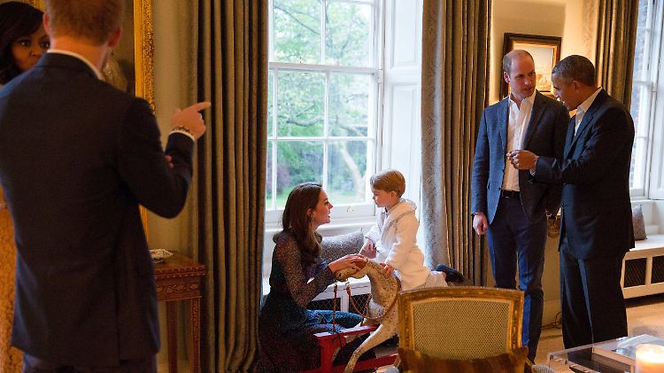 Die Obamas zu Besuch bei den Royals - das war am 22. April 2016.