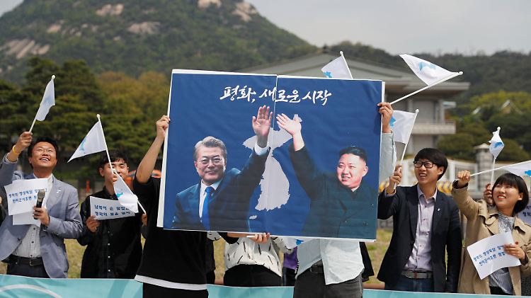 Diese südkoreanischen Studenten hoffen langfristig auf eine Wiedervereinigung der beiden Koreas.