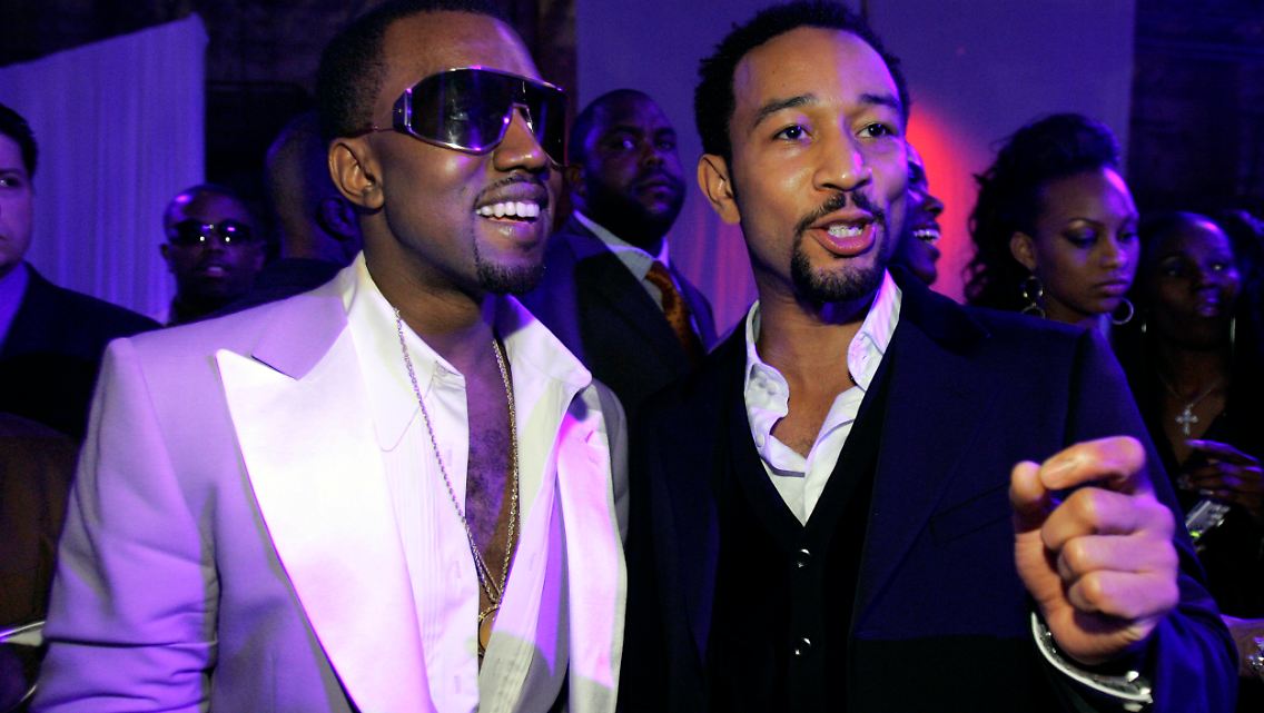 Ein Bild aus besseren Tagen, als sich Kanye West (links) und John Legend noch nicht über einen Präsidenten Donald Trump auslassen mussten.