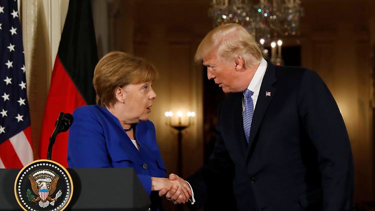 Merkel und Trump betonten die guten Beziehungen zwischen ihren Ländern.