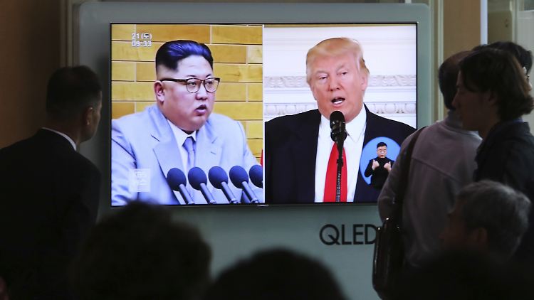 Kim Jong Un (links) und Donald Trump werden sich erstmals im Juni persönlich treffen.