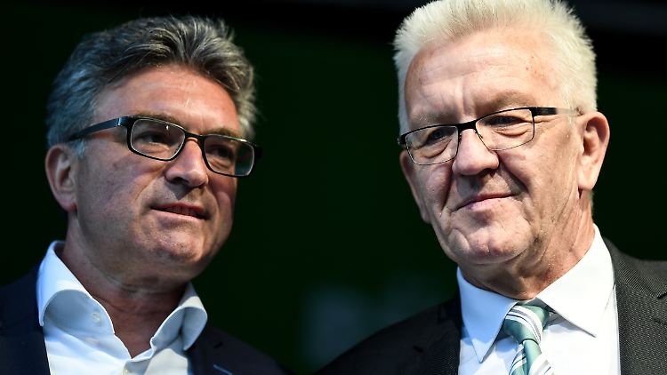 Zwei Grüne, die sich verstehen: Dieter Salomon und Winfried Kretschmann.