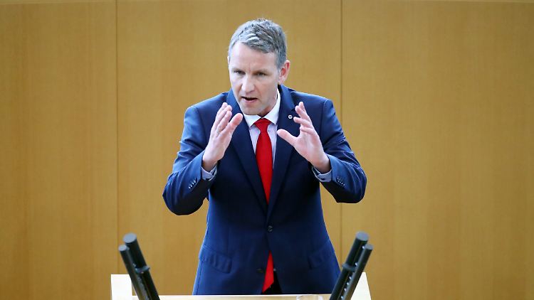 AfD-Landeschef Björn Höcke Ende April im Thüringer Landtag.