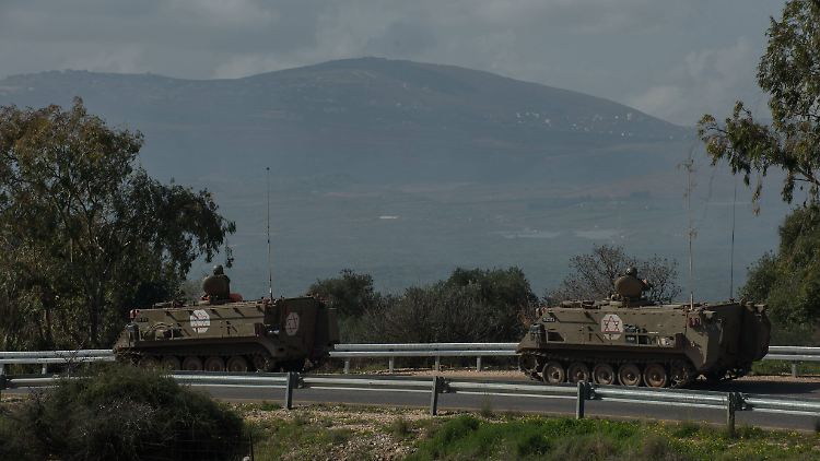 Israelische Truppen auf den Golanhöhen in Syrien.