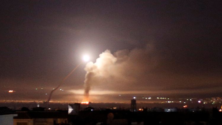 Die israelische Armee hat Dutzende iranische Militärziele in Syrien angegriffen, wie hier nahe Damaskus.
