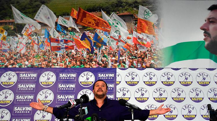 Lega-Chef Matteo Salvini zeigte sich nach dem Treffen mit dem M5S-Vorsitzenden Luigi Di Maio zuversichtlich. 