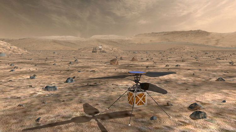 Ab 2021 soll der Helikopter über der Marsoberfläche kreisen.
