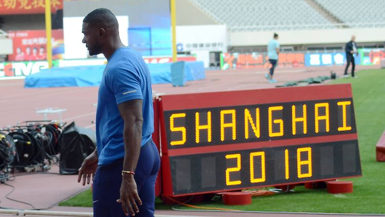 Justin Gatlin schleicht davon - Shanghai ist nicht das beste Pflaster für den Weltmeister über 100 Meter.