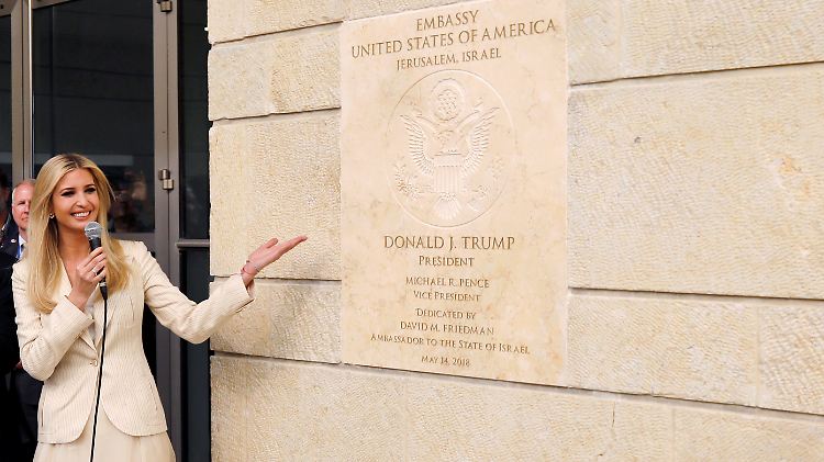 Zur Eröffnung der US-Botschaft in Jerusalem vor einem Jahr kam nicht US-Präsident Trump, sondern seine Tochter und Beraterin Ivanka.
