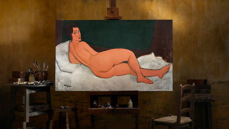 "Nu couché (sur le côté gauche)" des italienischen Malers Amedeo Modigliani wurde bei Sotheby's versteigert.
