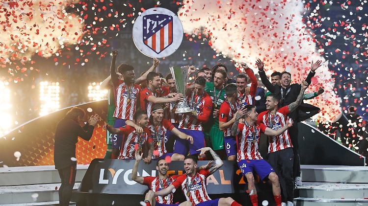 Drei Tore für Atlético, keins für Marseille - das bedeutete am Ende den dritten Europaliga-Pokal für die Madrilenen.