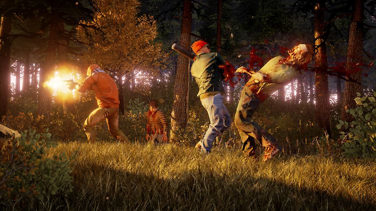 Zu Fuß hat man's schwer gegen die Zombies, im Auto fährt man sie einfach über den Haufen.
