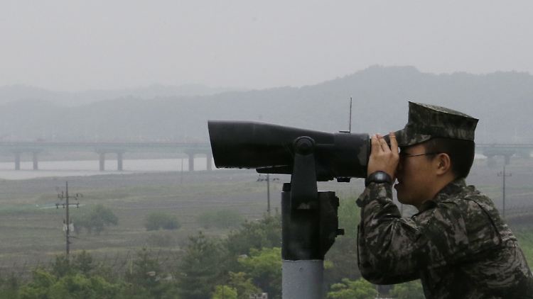 Die Grenze zwischen dem Norden und Süden wird auf der koreanischen Halbinsel streng bewacht.