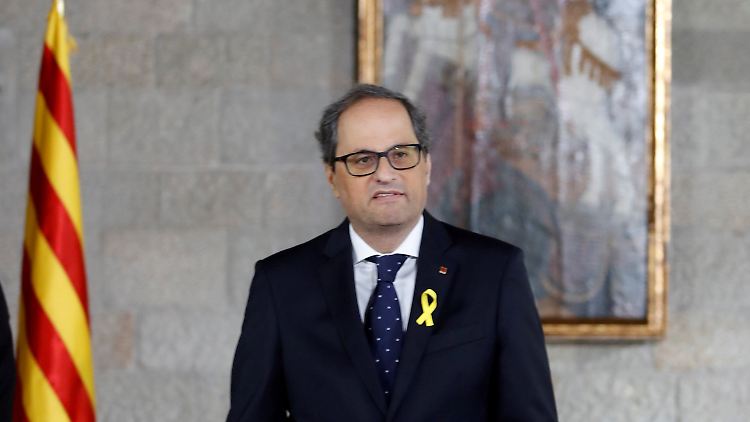 Sein Kabinett glänzt durch Abwesenheit: der neue katalanische Regionalpräsident Quim Torra.