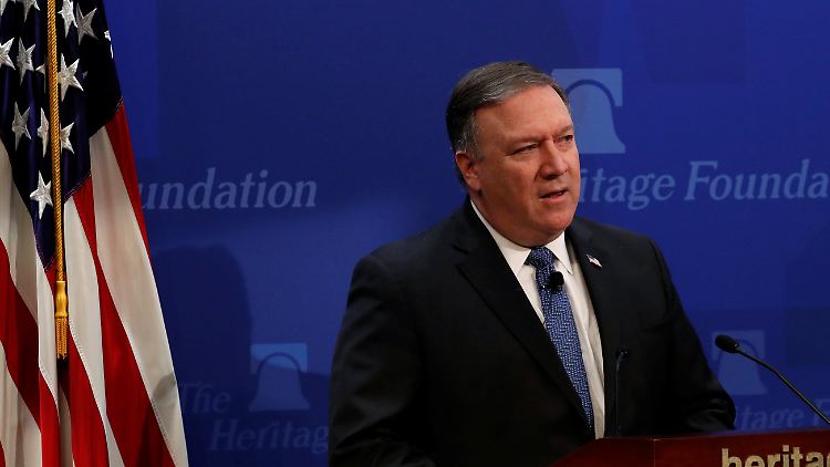 In einer Grundsatzrede stellt US-Außenminister Mike Pompeo die neue Iran-Strategie seines Landes vor.