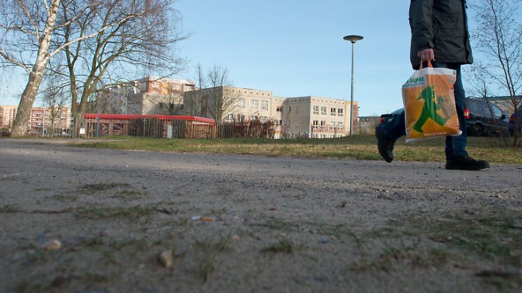 Plattenbauviertel in Rostock. Hier ermittelten die Forscher die zweithöchsten Werte.